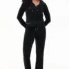 Technicolor Customizable Big Bling Velour Track Pants