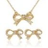 Pava Bow Necklace & Stud Earring Set