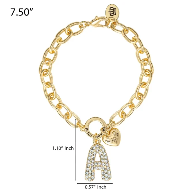Pava Initial Charm Bracelet, Letter A