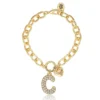 Pava Initial Charm Bracelet, Letter C
