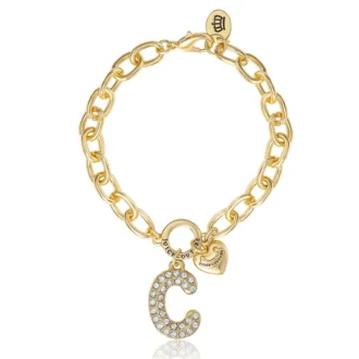 Pava Initial Charm Bracelet, Letter C