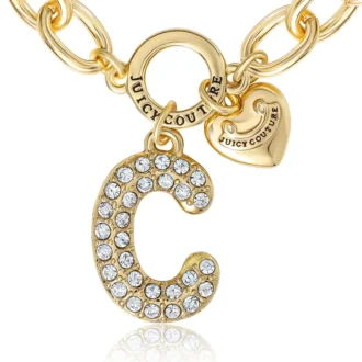 Pava Initial Charm Bracelet, Letter C