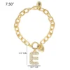 Pava Initial Charm Bracelet, Letter E