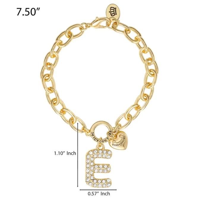 Pava Initial Charm Bracelet, Letter E