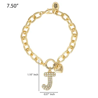 Pava Initial Charm Bracelet, Letter J Pava Initial Charm Bracelet, Letter J