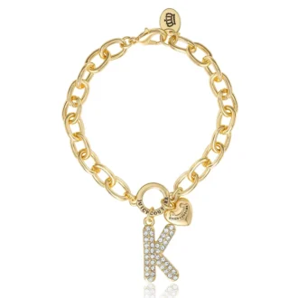 Pava Initial Charm Bracelet, Letter K