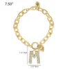 Pava Initial Charm Bracelet, Letter M