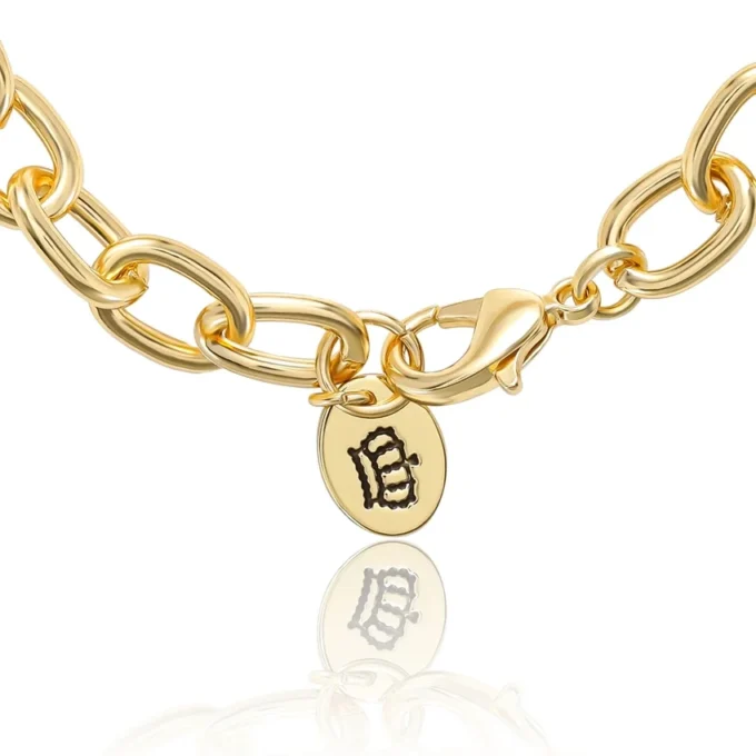 Pava Initial Charm Bracelet, Letter E