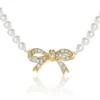 Pearl Necklace with Pava Bow