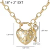 Pearl Station Heart Pendant Necklace