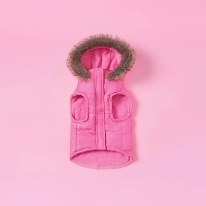 Pet Faux Fur Hooded Jacket
