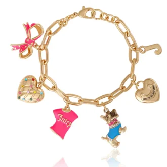 Pink and Gold Charm Bracelet Pink and Gold Charm Bracelet