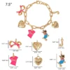 Pink and Gold Charm Bracelet