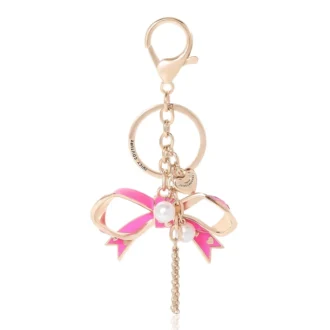 Pink Enamel Heart Keychain Bag Charm Pink Enamel Heart Keychain Bag Charm