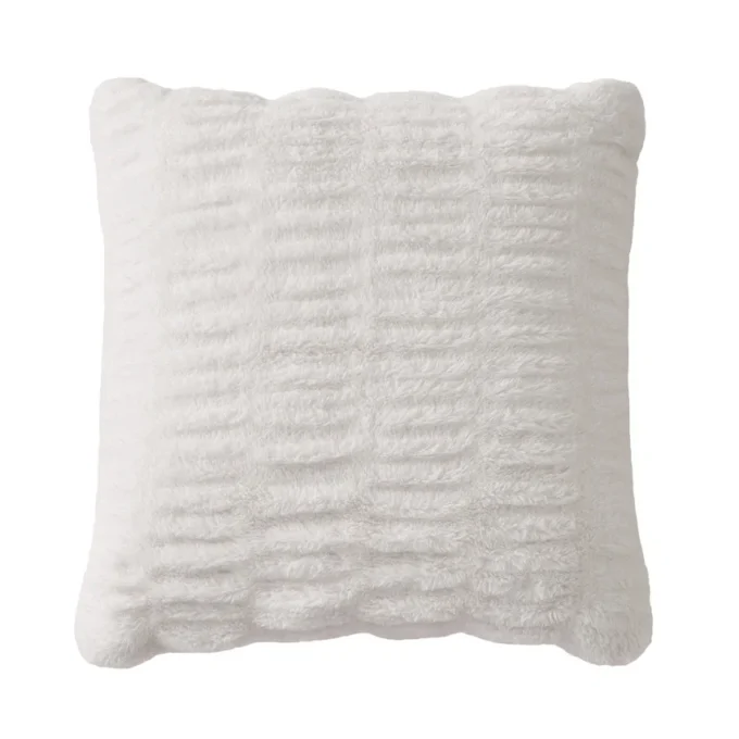 Pleated Faux Fur Decorative Pillow Pleated Faux Fur Decorative Pillow
