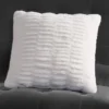 Pleated Faux Fur Decorative Pillow Pleated Faux Fur Decorative Pillow