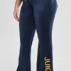 Plus-Size 30Th Birthday Snap Pocket Velour Pants