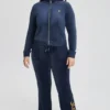 Plus-Size 30Th Birthday Snap Pocket Velour Pants
