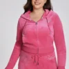 Plus-Size Angel Couture Big Bling Velour Hoodie