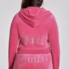 Plus-Size Angel Couture Big Bling Velour Hoodie