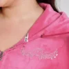 Plus-Size Angel Couture Big Bling Velour Hoodie