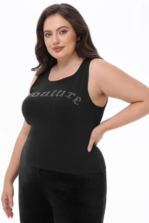 Plus-Size Big Bling Couture Tank Top Plus-Size Big Bling Couture Tank Top