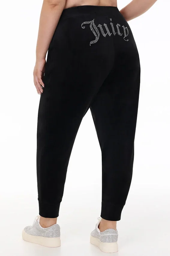 Plus-Size Big Bling Velour Jogger Plus-Size Big Bling Velour Jogger