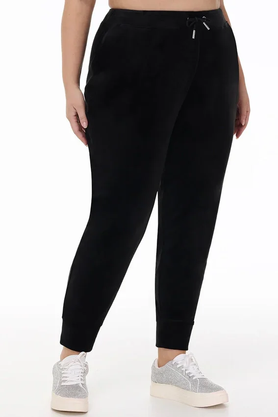 Plus-Size Big Bling Velour Jogger Plus-Size Big Bling Velour Jogger