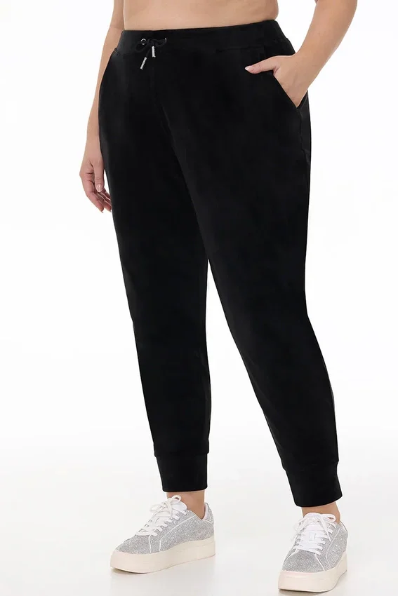 Plus-Size Big Bling Velour Jogger Plus-Size Big Bling Velour Jogger