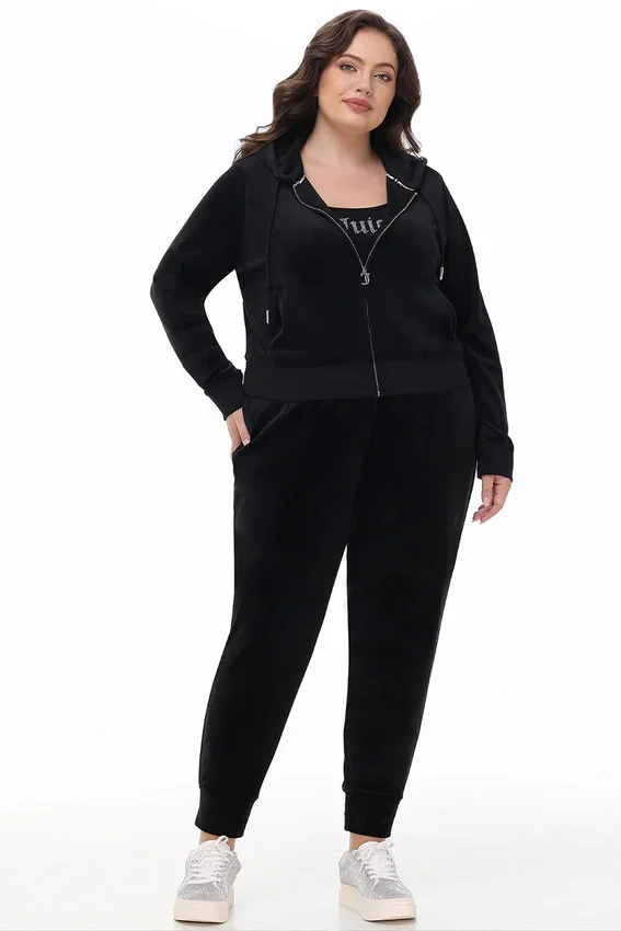 Plus-Size Big Bling Velour Jogger Plus-Size Big Bling Velour Jogger