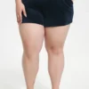 Plus-Size Big Bling Velour Shorts