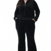 Plus-Size Heritage Cotton Velour Track Pants