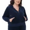 Plus-Size Og Big Bling Velour Hoodie