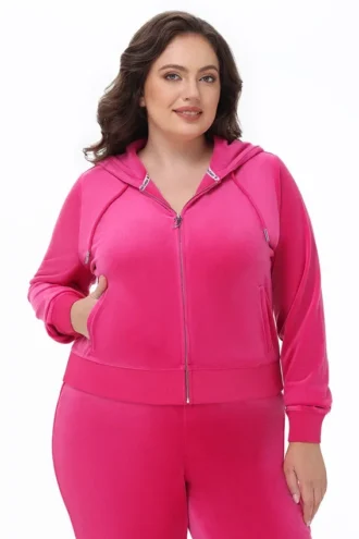 Plus-Size Og Big Bling Velour Hoodie