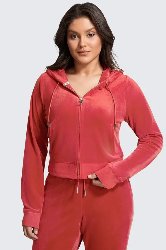 Plus-Size Og Big Bling Velour Hoodie Plus-Size Og Big Bling Velour Hoodie