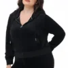 Plus-Size Og Big Bling Velour Hoodie