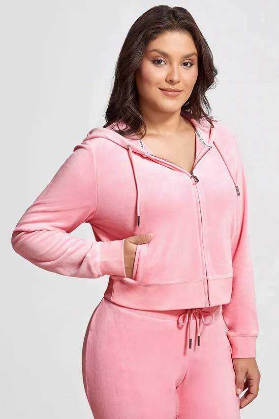 Plus-Size Og Big Bling Velour Hoodie Plus-Size Og Big Bling Velour Hoodie