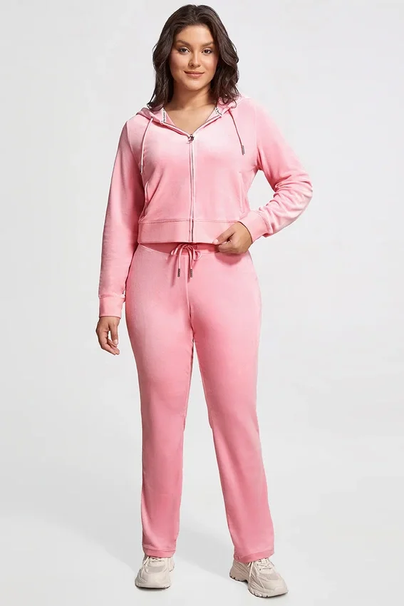 Plus-Size Og Big Bling Velour Hoodie Plus-Size Og Big Bling Velour Hoodie