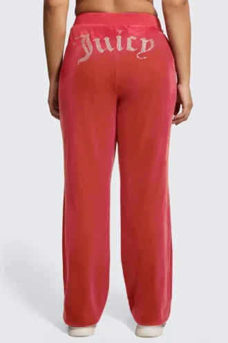 Plus-Size Og Big Bling Velour Track Pants