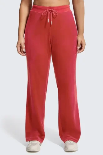 Plus-Size Og Big Bling Velour Track Pants