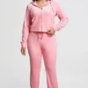 Plus-Size Og Big Bling Velour Track Pants