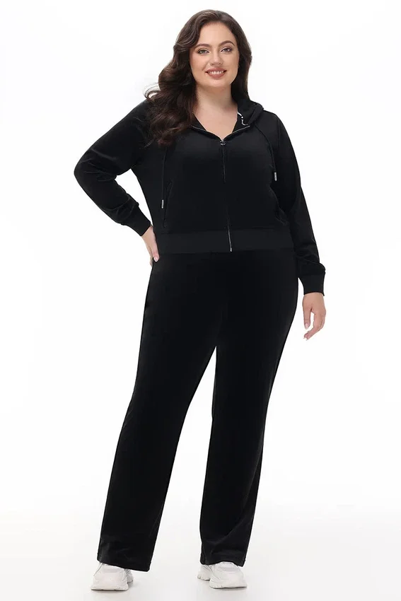 Plus-Size Og Big Bling Velour Track Pants Plus-Size Og Big Bling Velour Track Pants