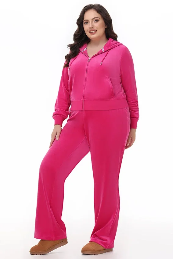 Plus-Size Og Big Bling Velour Track Pants Plus-Size Og Big Bling Velour Track Pants
