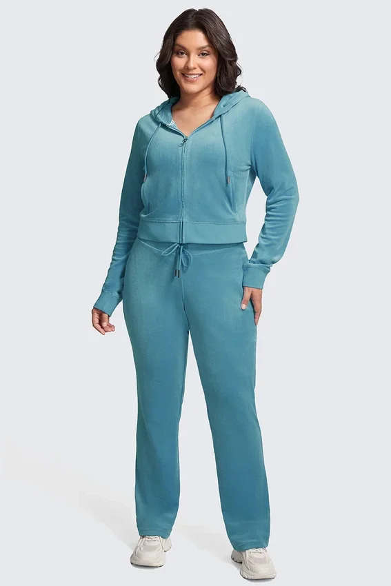 Plus-Size Og Big Bling Velour Track Pants Plus-Size Og Big Bling Velour Track Pants