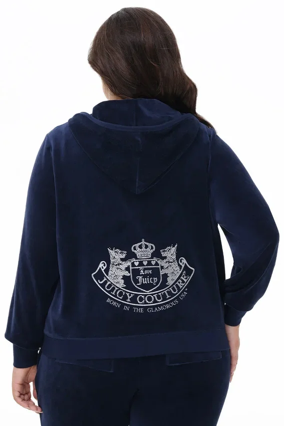 Plus-Size Scottie Cotton Velour Hoodie Plus-Size Scottie Cotton Velour Hoodie