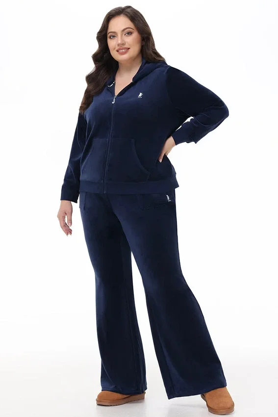 Plus-Size Scottie Cotton Velour Hoodie Plus-Size Scottie Cotton Velour Hoodie