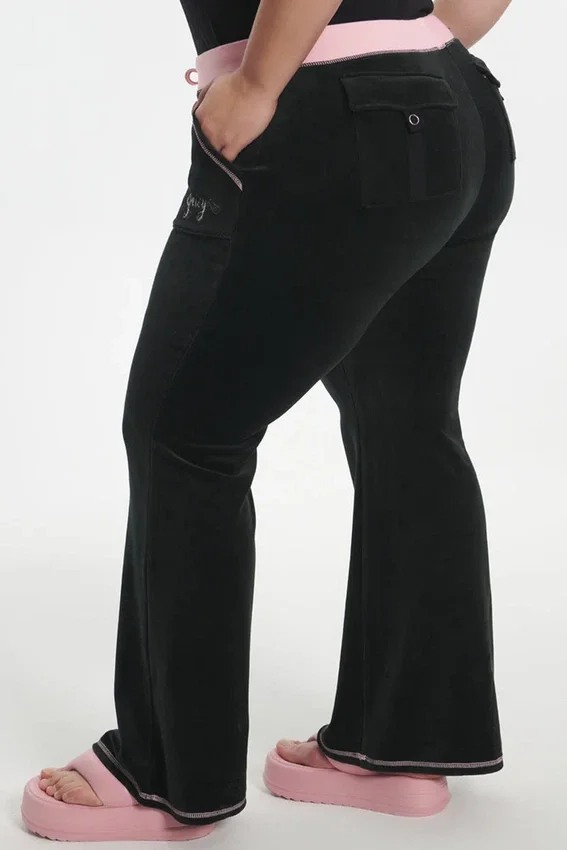 Plus-Size Sweetheart Cotton Velour Track Pants Plus-Size Sweetheart Cotton Velour Track Pants