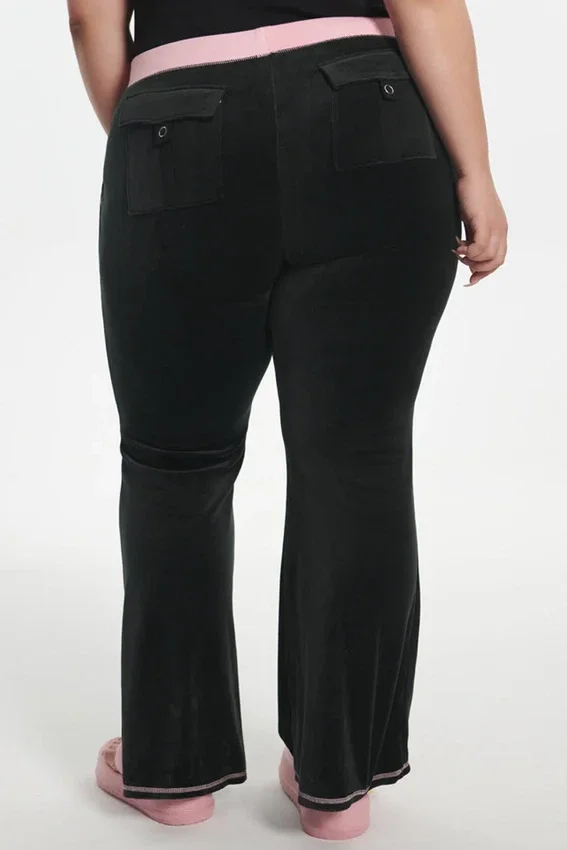 Plus-Size Sweetheart Cotton Velour Track Pants Plus-Size Sweetheart Cotton Velour Track Pants