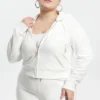 Plus-Size Technicolor Customizable Big Bling Velour Hoodie
