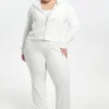 Plus-Size Technicolor Customizable Big Bling Velour Hoodie